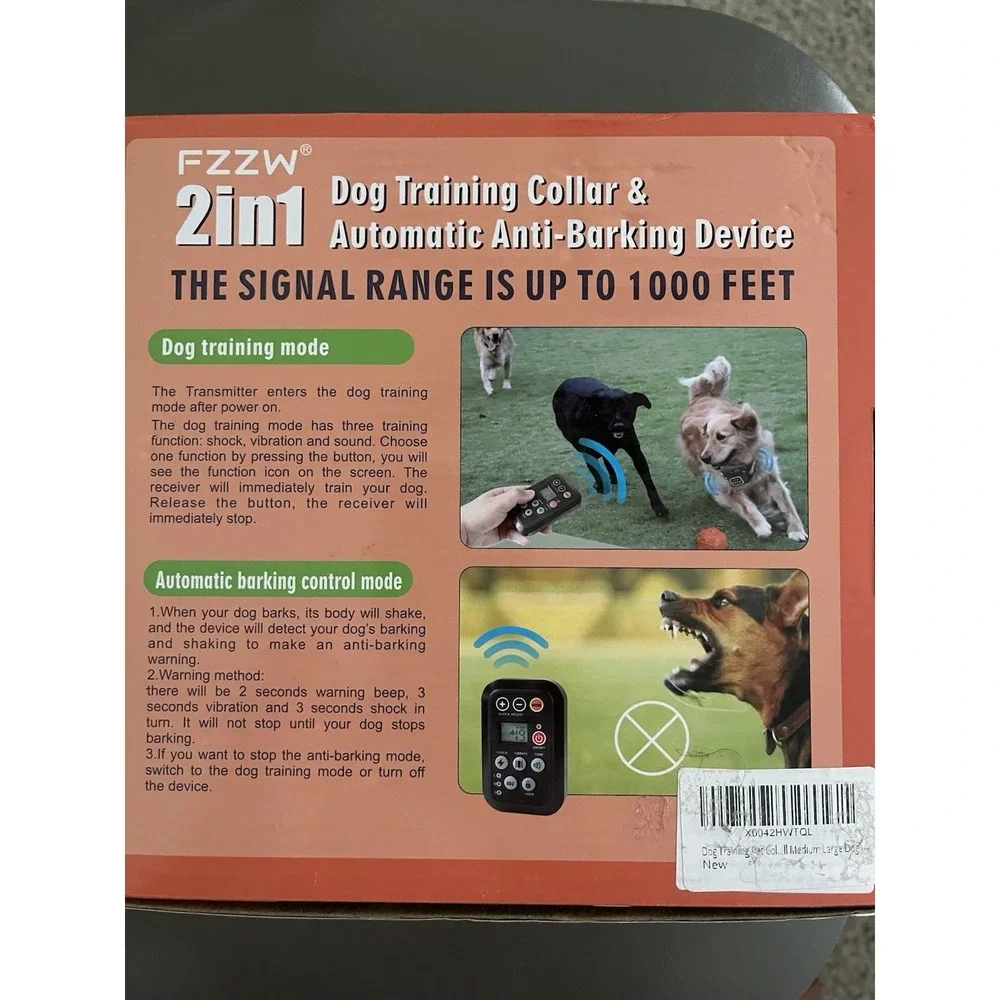 2 In 1 Dog Training Collar Automatic Anti Barking Device